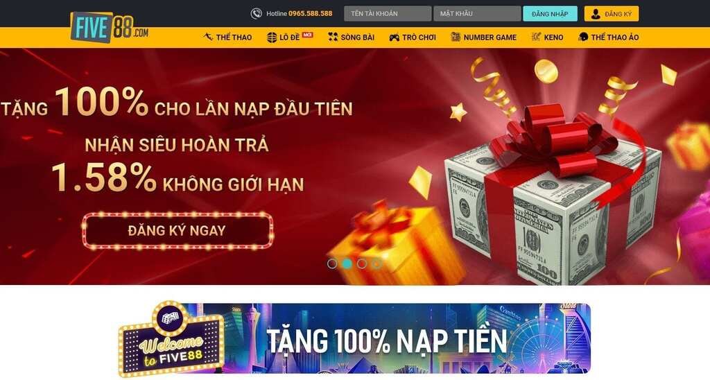 Tổng hợp các chương trình khuyến mãi Five88 mới nhất