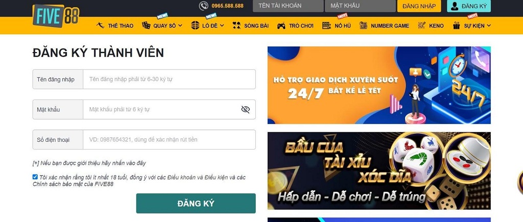 Hướng dẫn chơi quay số Five88 nhanh chóng và dễ hiểu